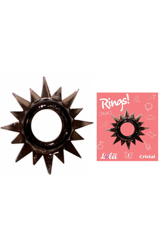 Эрекционное кольцо Lola Toys Lola Rings Cristal Black, TPR, чёрное