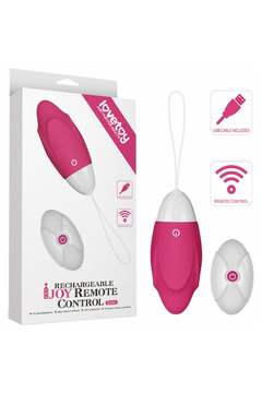Виброяйцо Lovetoy Ijoy Wireless Remote Control Rechargeable Egg, с пультом ДУ, силикон, розовый, 17,8 см