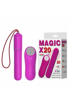 Беспроводной вибростимулятор Baile Magic X20 с пультом ДУ, АБС-пластик, пурпурный