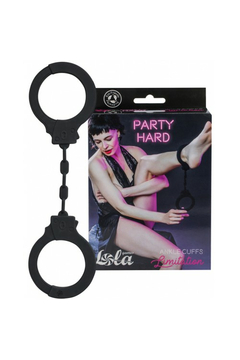 Силиконовые поножи Lola Toys Party Hard Limitation, силикон, чёрные, 35,5 см