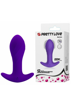 Анальная пробка с вибрацией Baile Anal Plug Massager, медицинский силикон, пурпурная