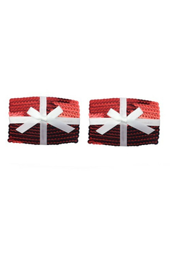 Пэстисы для груди Lovetoy Reusable Christmas Sequin Square, бело-красные, 6,7 х 4,5 см