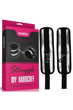 Наручники Lovetoy Struggle My Handcuff, текстиль, чёрные, 23 см