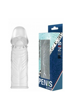 Прозрачная насадка на пенис Baile Penis Sleeve + 2,5 см, TPR