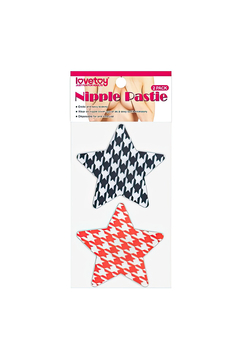 Набор пэстисов для груди Lovetoy Stars Nipple Pasties в форме звёзд, 2 пары, 8,2 см