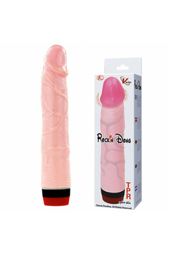Вибратор прямой Rockin Dong, ТПР, телесный, 21 см
