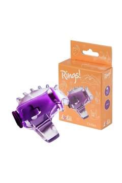 Вибронасадка на палец Lola Toys Rings Chillax, TPR, фиолетовая