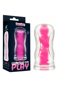 Мастурбатор Lovetoy Lumino Play Pink Glow Masturbator, светящийся в темноте, TPE, розовый, 15 см