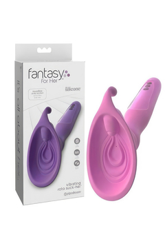Вакуумный стимулятор клитора с вибрацией Pipedream Fantasy For Her Vibrating Roto Suck-Her, фиолетовый
