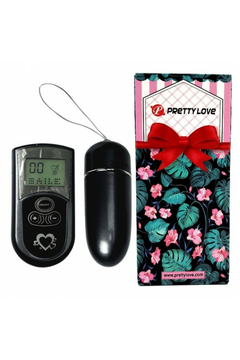 Виброяйцо Pretty Love с пультом ДУ, АБС-пластик, чёрное, 8,8 см