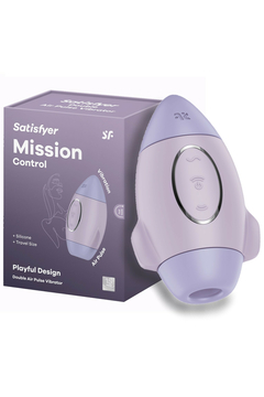 Вакуумно-волновой стимулятор клитора с вибрацией Satisfyer Mission Control, силикон, фиолетовый, 10 см