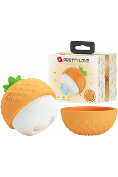 Пульсирующий стимулятор клитора Pretty Love Pineapple Secret, силикон, оранжевый, 5,7 см