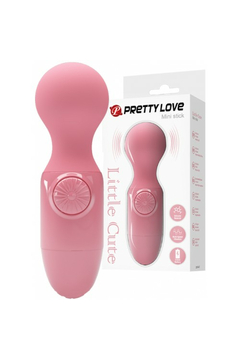 Вибромассажёр Pretty Love Mini Stick, силикон, розовый, 12 см