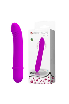 Мини-вибратор Pretty Love Beck, силикон, пурпурный, 12 см