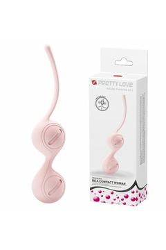 Вагинальные шарики Pretty Love Kegel Tighten Up I, смещённый центр тяжести, нежно-розовые