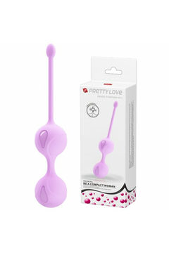 Утяжелённые вагинальные шарики Pretty Love Kegel Tighten Up I, силикон, светло-фиолетовые, 16,1 см