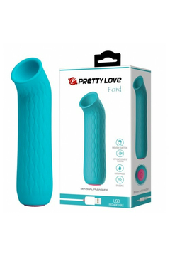 Вакуумный стимулятор Pretty Love Ford, силикон, голубой, 11,6 см