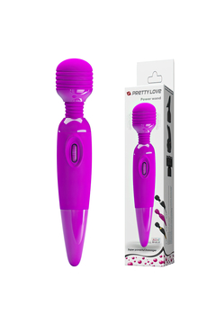 Вибромассажёр Pretty Love Power Wand, силикон, розовый, 25 см