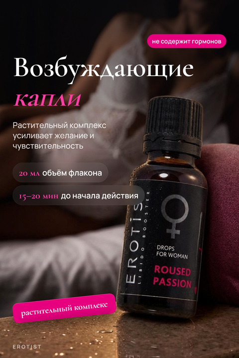 Возбуждающие капли Erotist ROUSED PASSION
