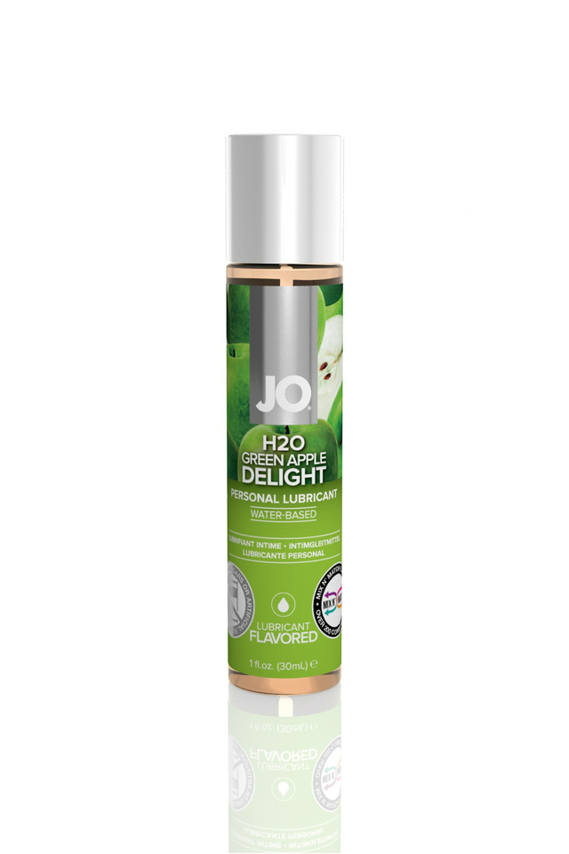 Съедобный лубрикант со вкусом зеленого яблока JO H2O Green Apple, 30 мл