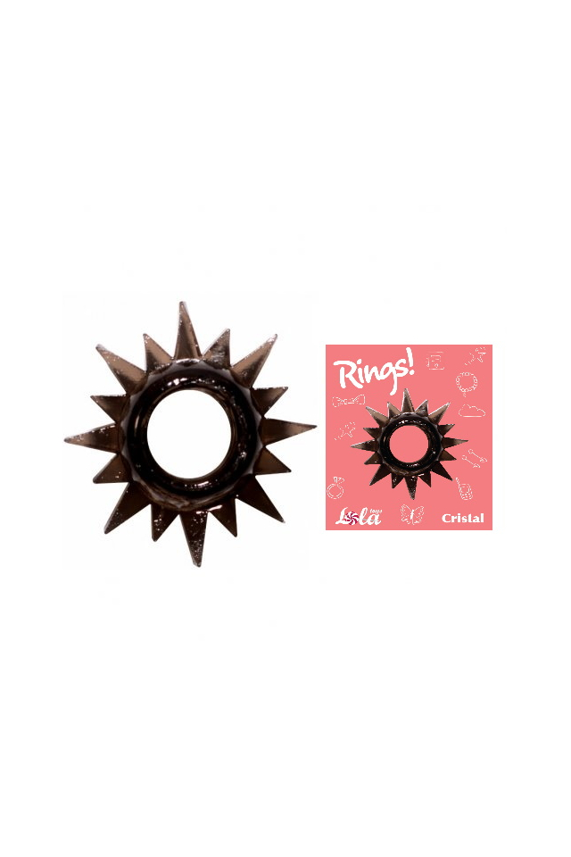 Эрекционное кольцо Lola Toys Lola Rings Cristal Black, TPR, чёрное