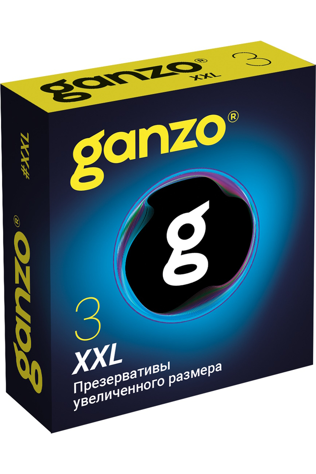 Презервативы Ganzo XXL увеличенного размера, латекс, 3 шт