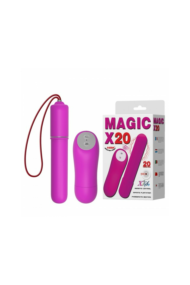 Беспроводной вибростимулятор Baile Magic X20 с пультом ДУ, АБС-пластик, пурпурный