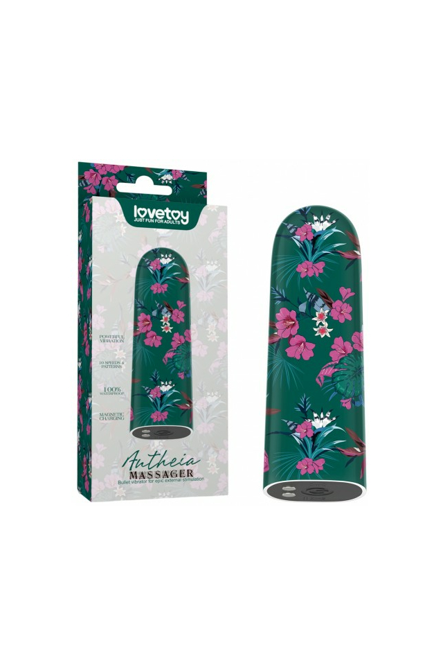 Мини-вибратор Lovetoy Antheia Massager, водонепроницаемый, ABS-пластик, зелёный, 8,5 см