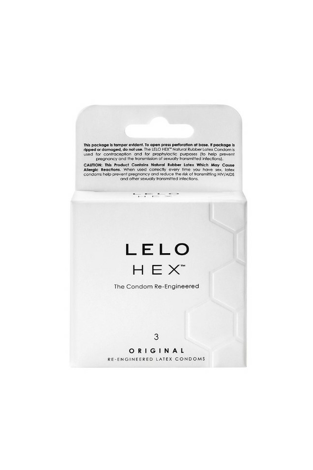 Презервативы Lelo Hex Condoms, латекс, 3 шт