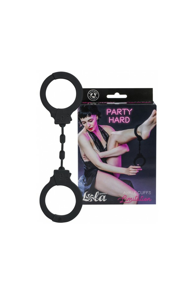 Силиконовые поножи Lola Toys Party Hard Limitation, силикон, чёрные, 35,5 см