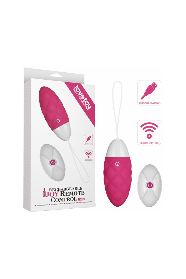 Перезаряжаемое виброяйцо Lovetoy Ijoy Wireless Remote Control Rechargeable Egg, с пультом ДУ, розовый