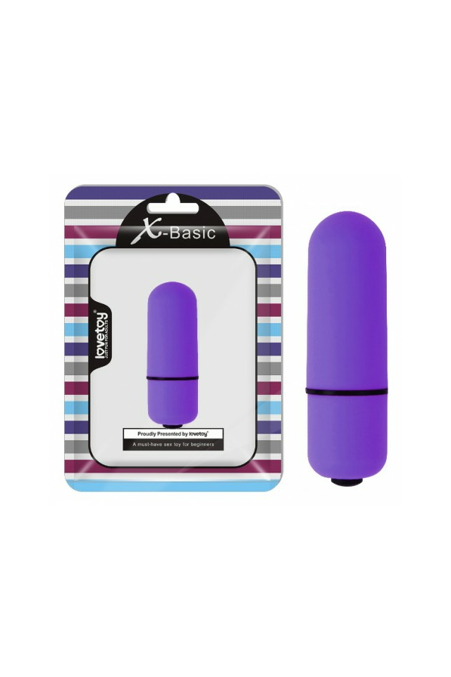 Вибропуля Lovetoy X-Basic Bullet Mini, 10 режимов, ABS-пластик, фиолетовый, 5,9 см