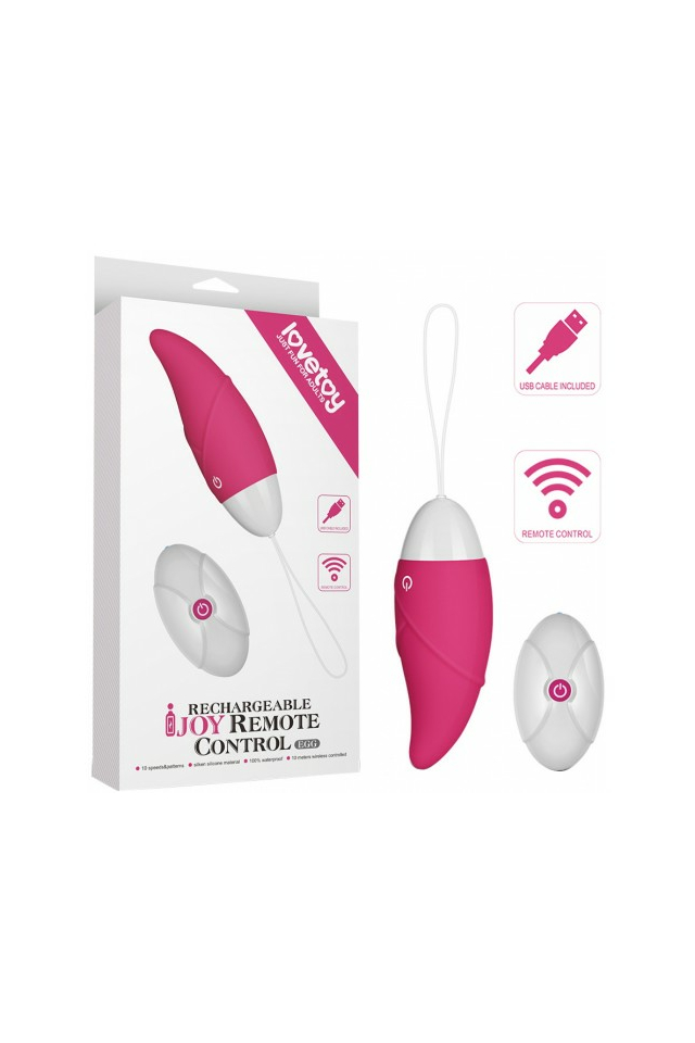 Виброяйцо Lovetoy Ijoy Wireless Remote Control Rechargeable Egg, с пультом ДУ, силикон, розовый