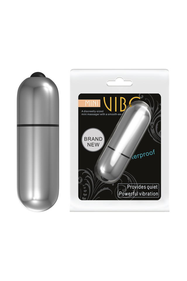 Вибропуля Mini Vibe, 1 режим вибрации, серебристая