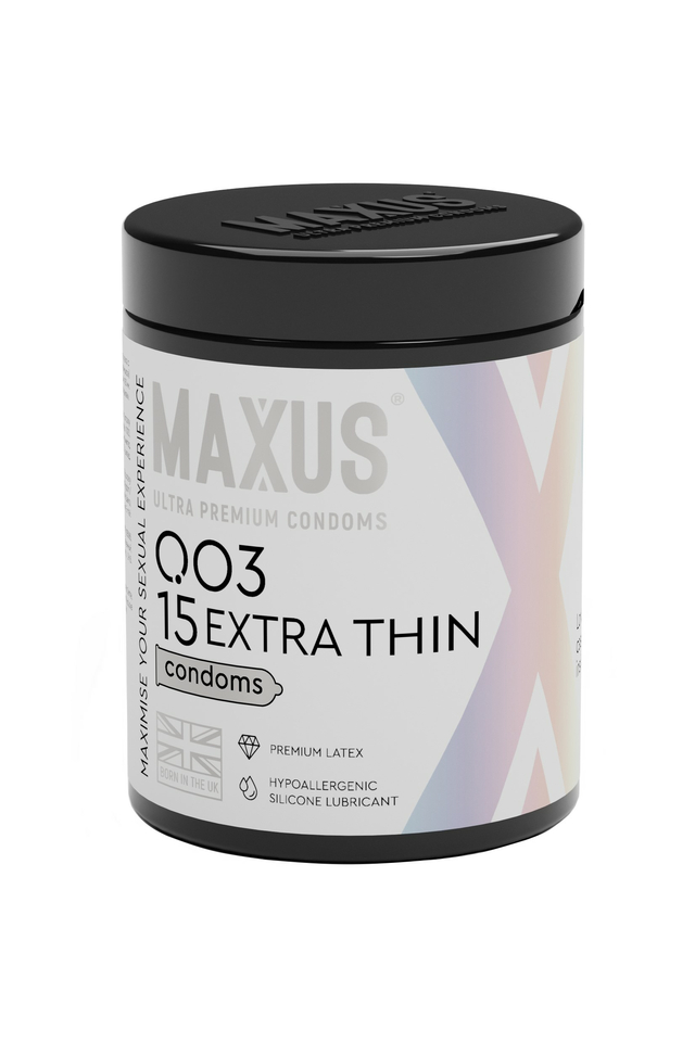 Презервативы Maxus Extra Thin, экстратонкие, латекс, в пластиковом кейсе, 15 шт