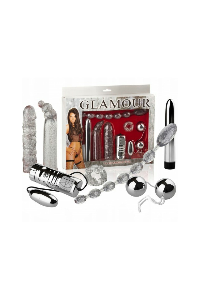 Набор для любовных игр Orion Glamour из 7 предметов, серебристый