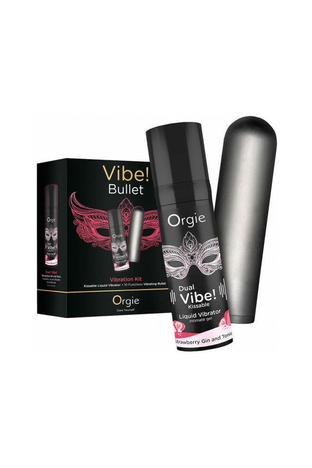 Набор Orgie Vibe Bullet: возбуждающий гель Dual Vibe, 15 мл, и вибропуля