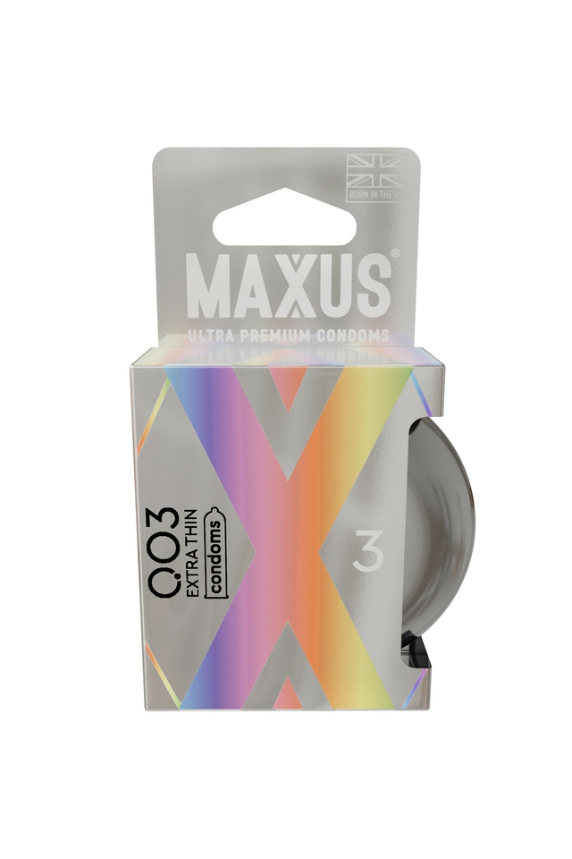 Презервативы Maxus Extra Thin, экстратонкие, латекс, в металлическом кейсе, 3 шт