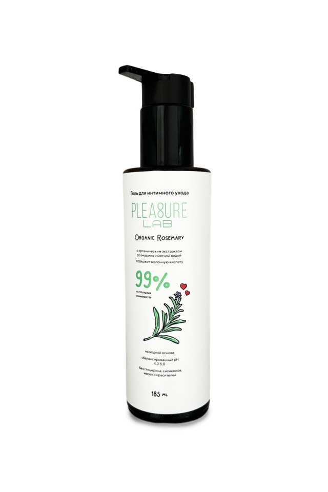 Натуральный лубрикант с розмарином и мятной водой Pleasure Lab Organic Rosemary, 185 мл