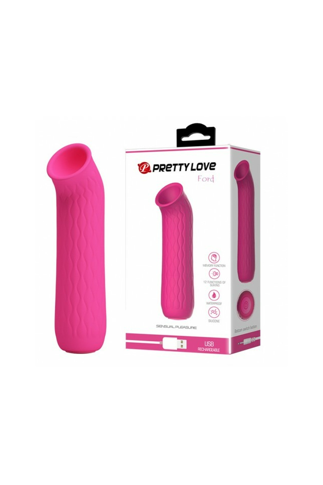 Вакуумный стимулятор Pretty Love Ford, силикон, розовый, 11,6 см