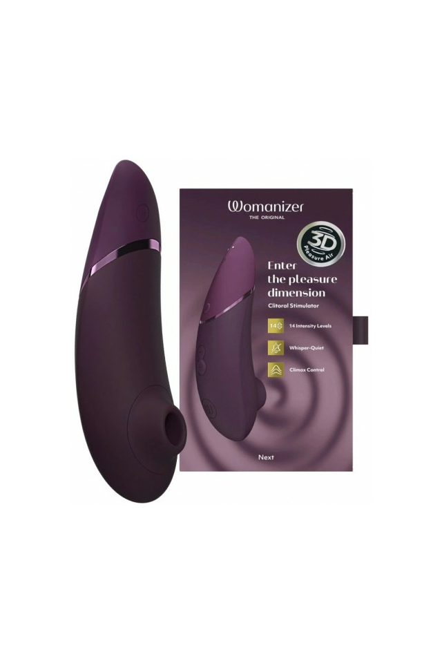 Вакуумно-волновой стимулятор клитора Womanizer Next, силикон, фиолетовый