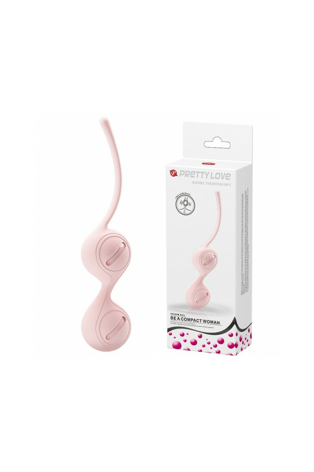 Вагинальные шарики Pretty Love Kegel Tighten Up I, смещённый центр тяжести, нежно-розовые