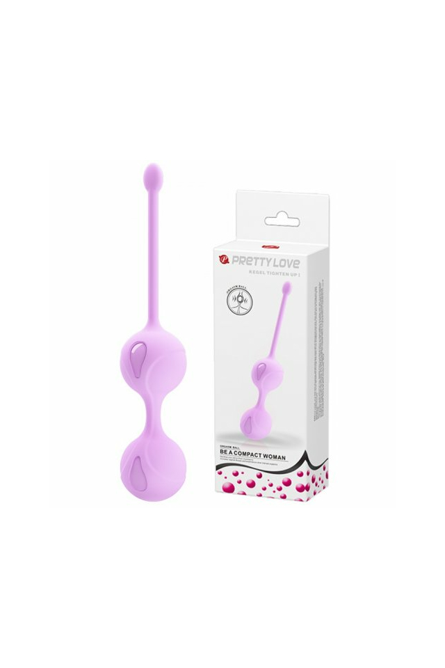 Утяжелённые вагинальные шарики Pretty Love Kegel Tighten Up I, силикон, светло-фиолетовые, 16,1 см