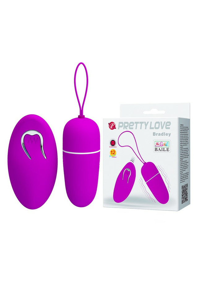 Виброяйцо с беспроводным управлением Pretty Love Bradley, АБС-пластик, пурпурный