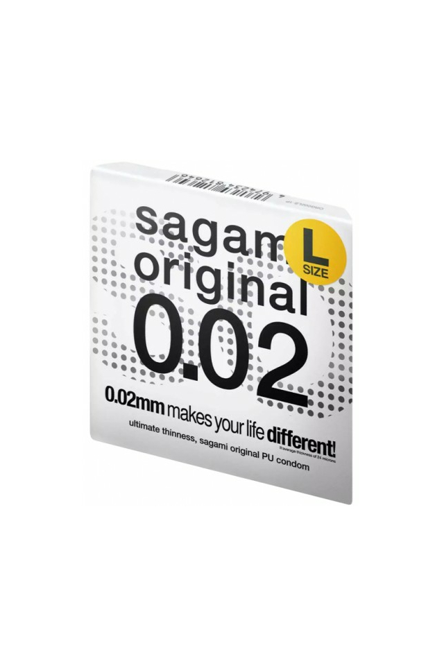 Полиуретановые презервативы Sagami Original L-size, 0,02 мм, 1 шт