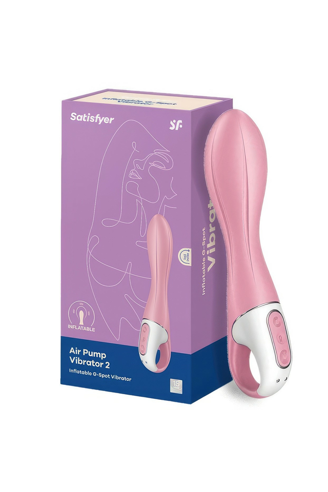 Расширяющийся вибратор Satisfyer Air Pump Vibrator 2, силикон, розовый, 20,9 см