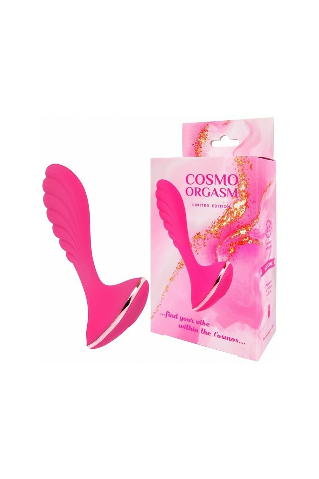 Перезаряжаемый вибромассажёр для зоны G Лаборатория Биоритм Cosmo Orgasm, силикон, розовый, 16 см
