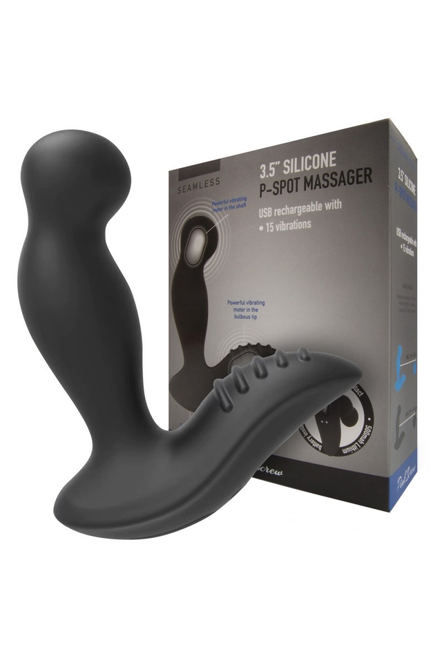 Вибростимулятор простаты Танэкс P-Spot Massager, силикон, чёрный, 12,5 см