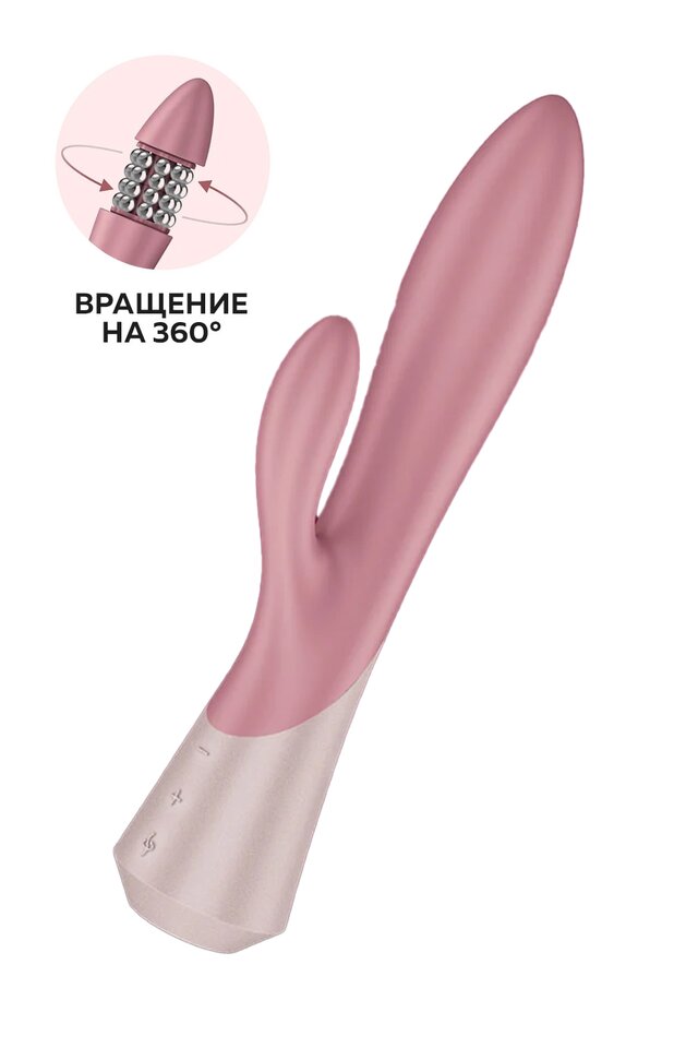 Вибратор-кролик с вращающимися бусинами Satisfyer Pearl Bunny 1, силикон, розовый, 21,5 см