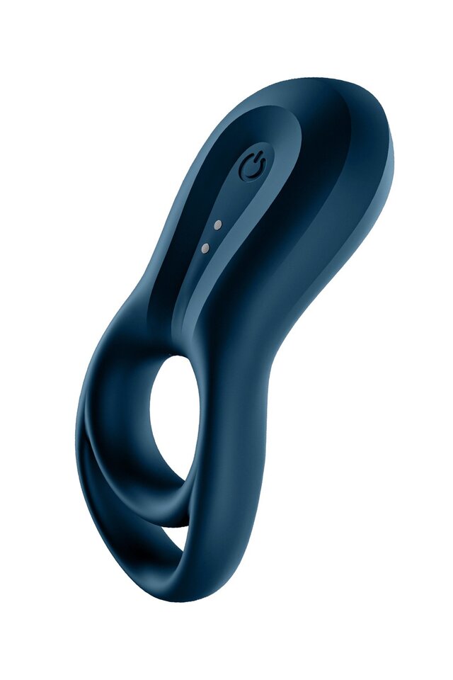 Эрекционное кольцо на пенис Satisfyer Epic Duo Connect App, силикон, синий, 11,1 см
